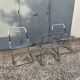 Vintage Italian design chrome metal chair from the 70s