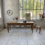 Farmhouse table pine multi-drawers