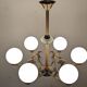 Art deco bronze fish chandelier