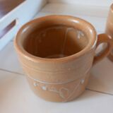 Set of 3 old stoneware cups