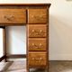 Desk 5 drawers and stool in dark ☐ wood 72 x 40 cm