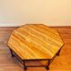 French Octagonal Travertine Coffee Table in the Style of Maison Jansen, 1960s