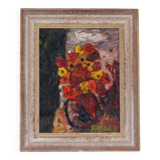 Swedish Oil on Canvas – “Flowers” by Karl Ragnar Johannesson