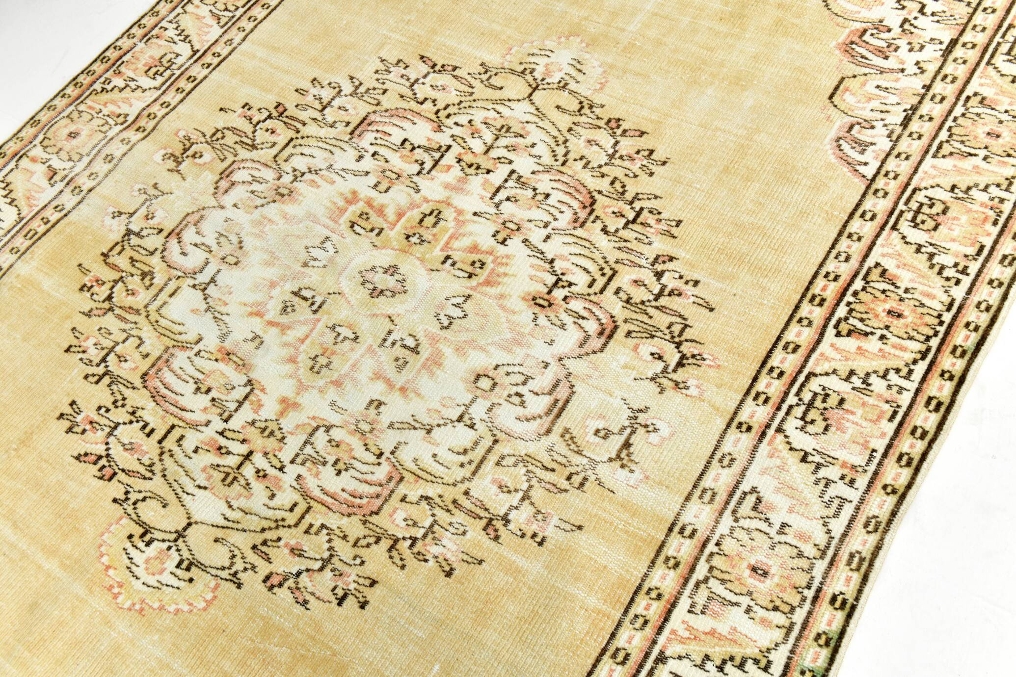 Mustard & Green Handmade Vintage Rug, 184x282Cm