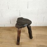 Tabouret tripode brutaliste