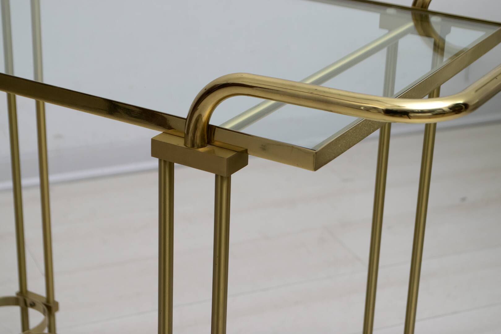 Mid-Century Modern Italian Brass Bar Cart, 1970s
