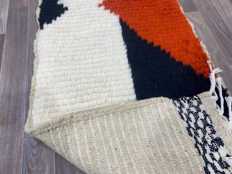 Handmade wool rug for your hallway size 75 x 300 cm