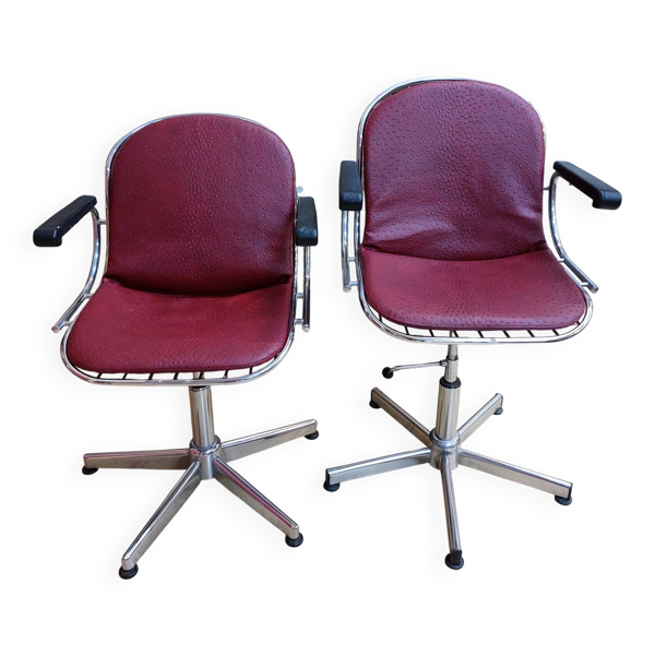 Fauteuils de bureau pivotant Radiofreccia par Gastone Rinaldi, années 70