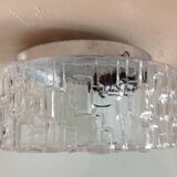 Round ceiling lamp in bulled glass / vintage 60s/70s
