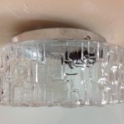 Round ceiling lamp in bulled glass / vintage 60s/70s