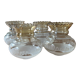 Set of 4 globes of glass lampshades, old, vintage