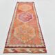 3x10 Pumpkin Orange & Pink Turkish Runner Rug, 96x309Cm