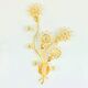 Large Gilt Brass & Crystal Flower Shape Wall Light from Palwa, 1970s