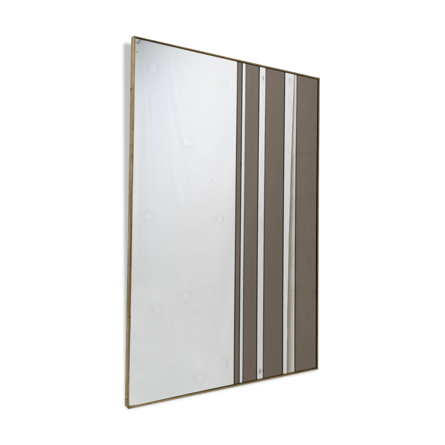 Attributed to Romeo Rega Mid-Century Modern Italian Bicolor Wall Mirror, 70