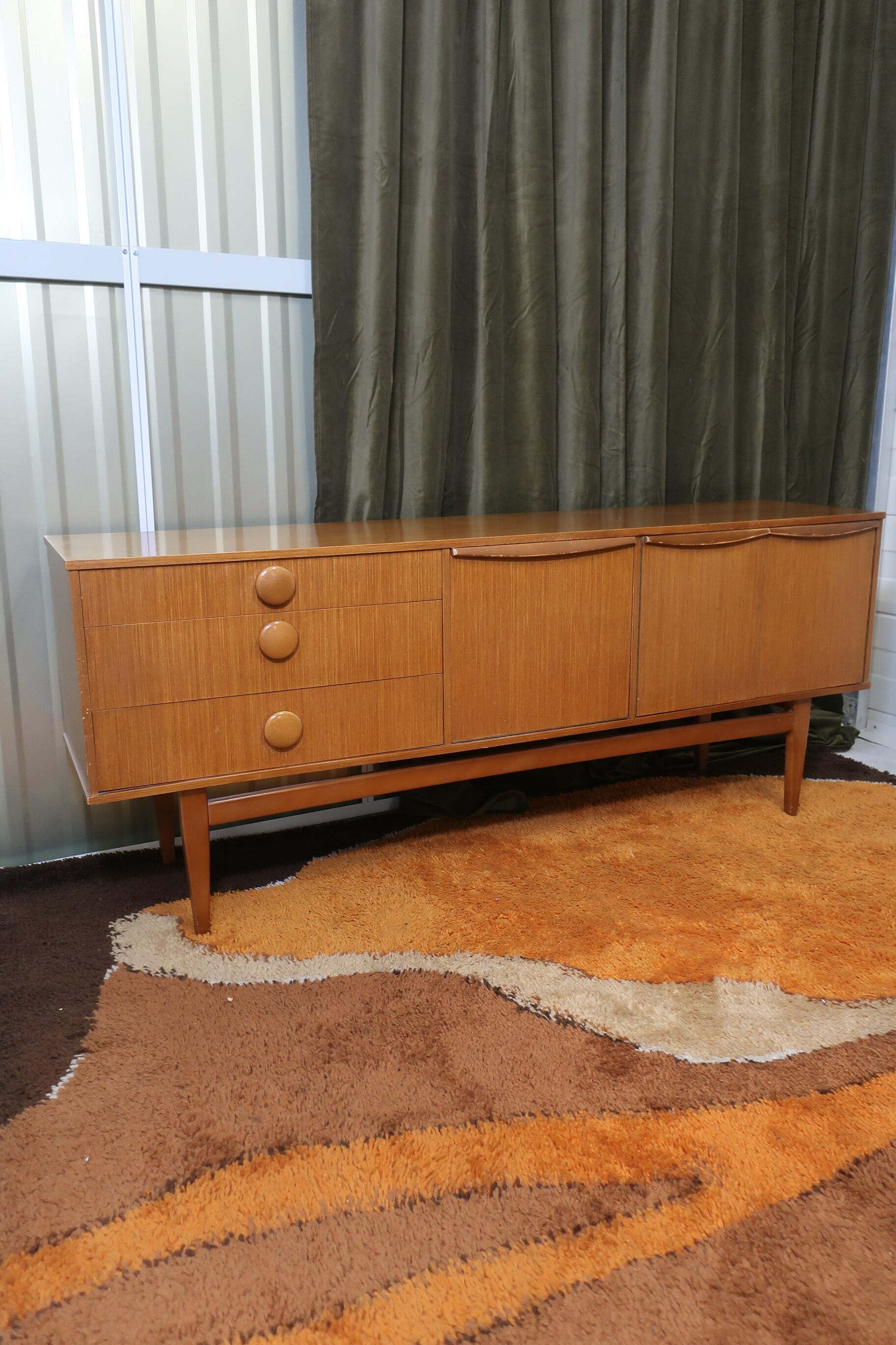 Clear teak sideboard from the 70s
