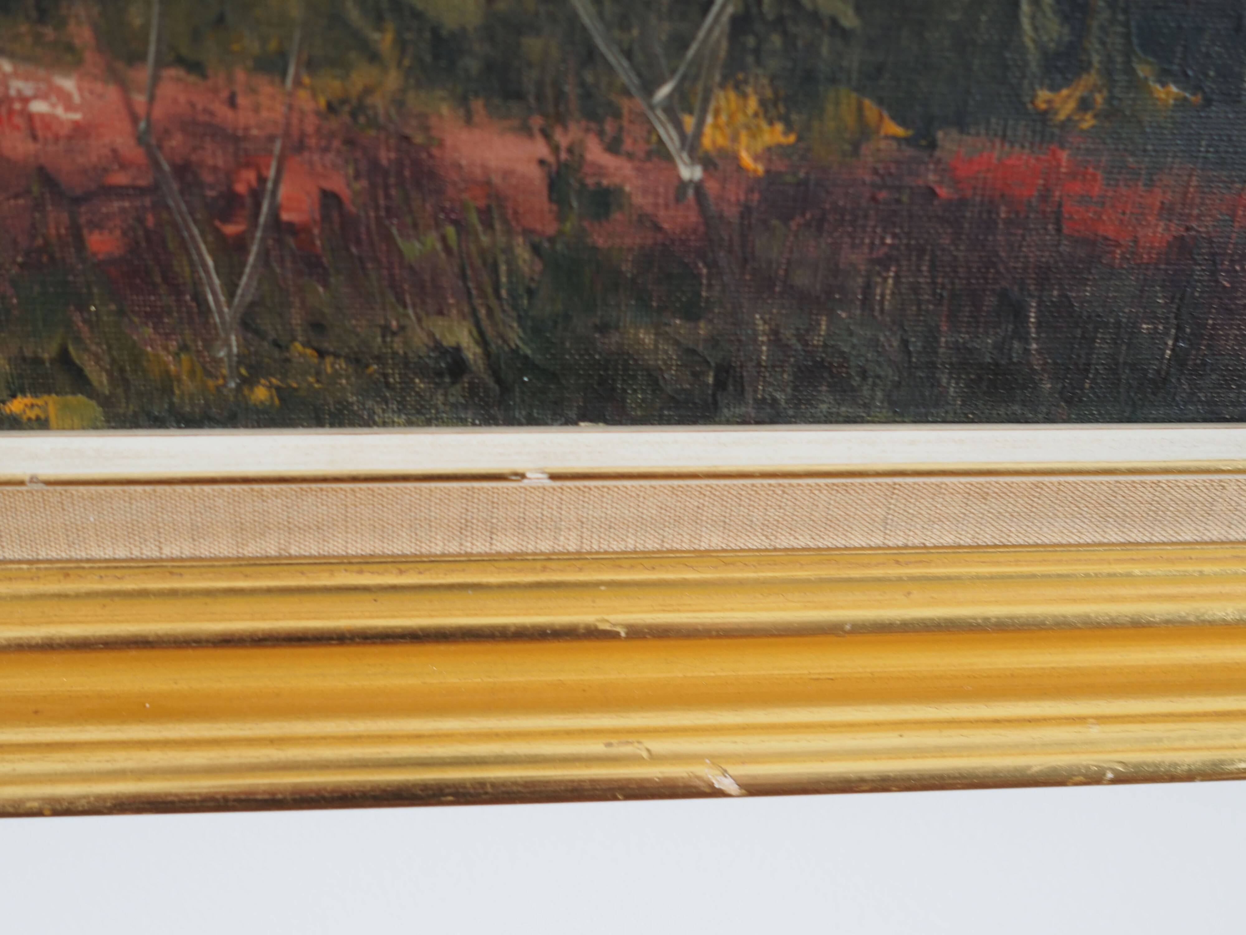 Painting „The Deep in the forest”, Scandinavian design, 1970s