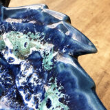 Vallauris blue ceramic sheet dish
