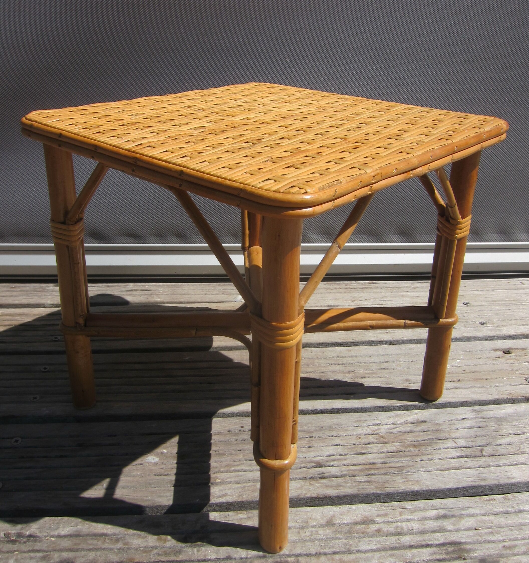 Square rattan coffee table