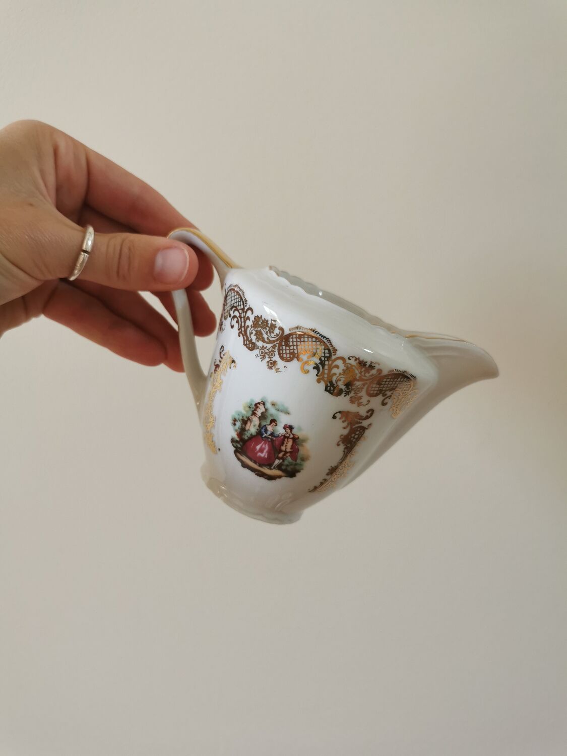Duo of vintage porcelain cups