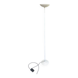 Vintage Italian white floor lamp with round dome