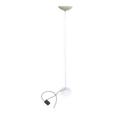 Lampadaire italien vintage blanc à coupole ronde