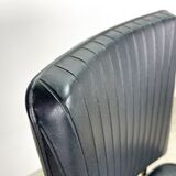 Retro office chair | swivel vintage black chair
