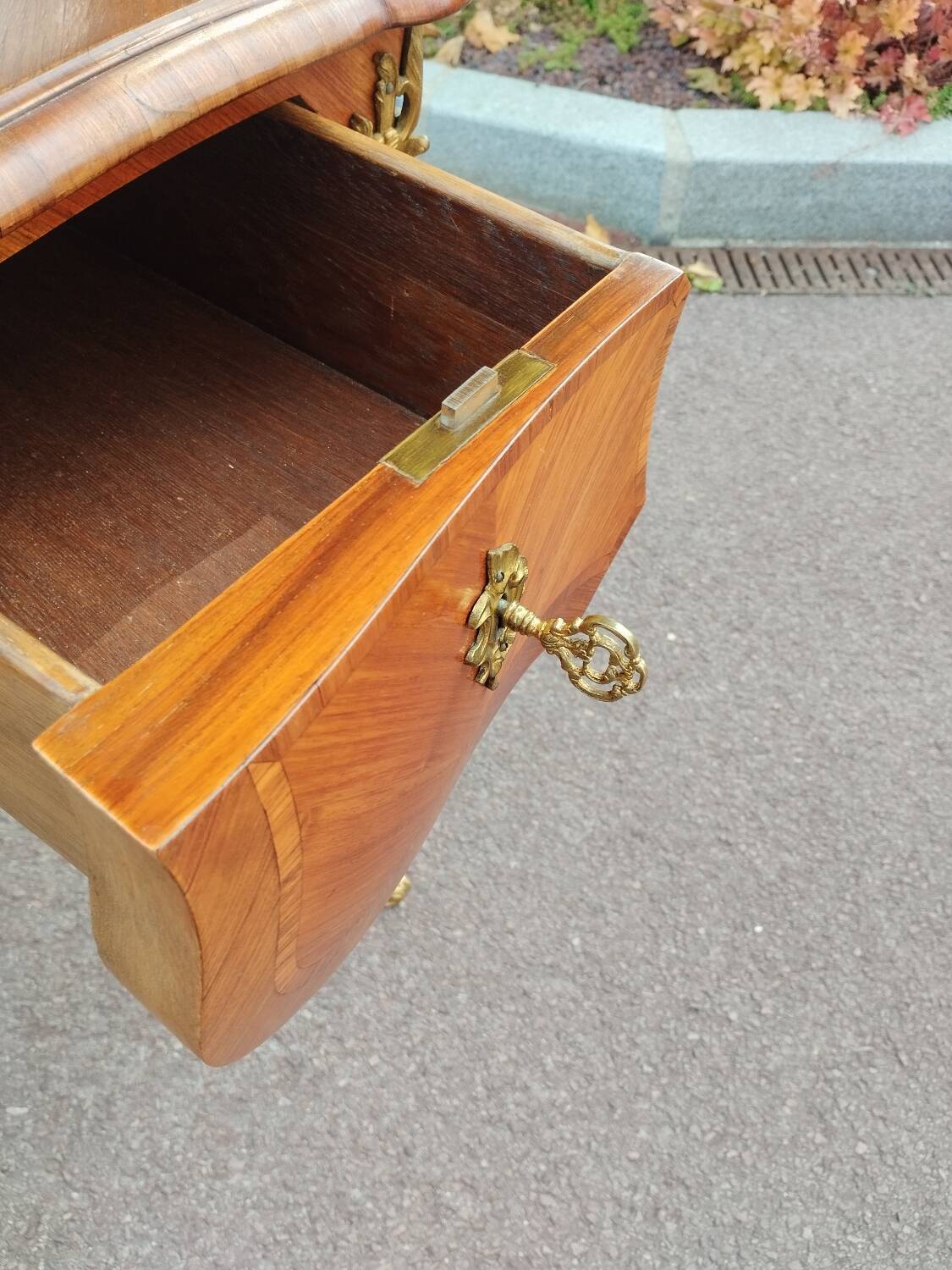 antique Louis XV style marquetry desk