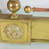 Bar, bronze fireplace front