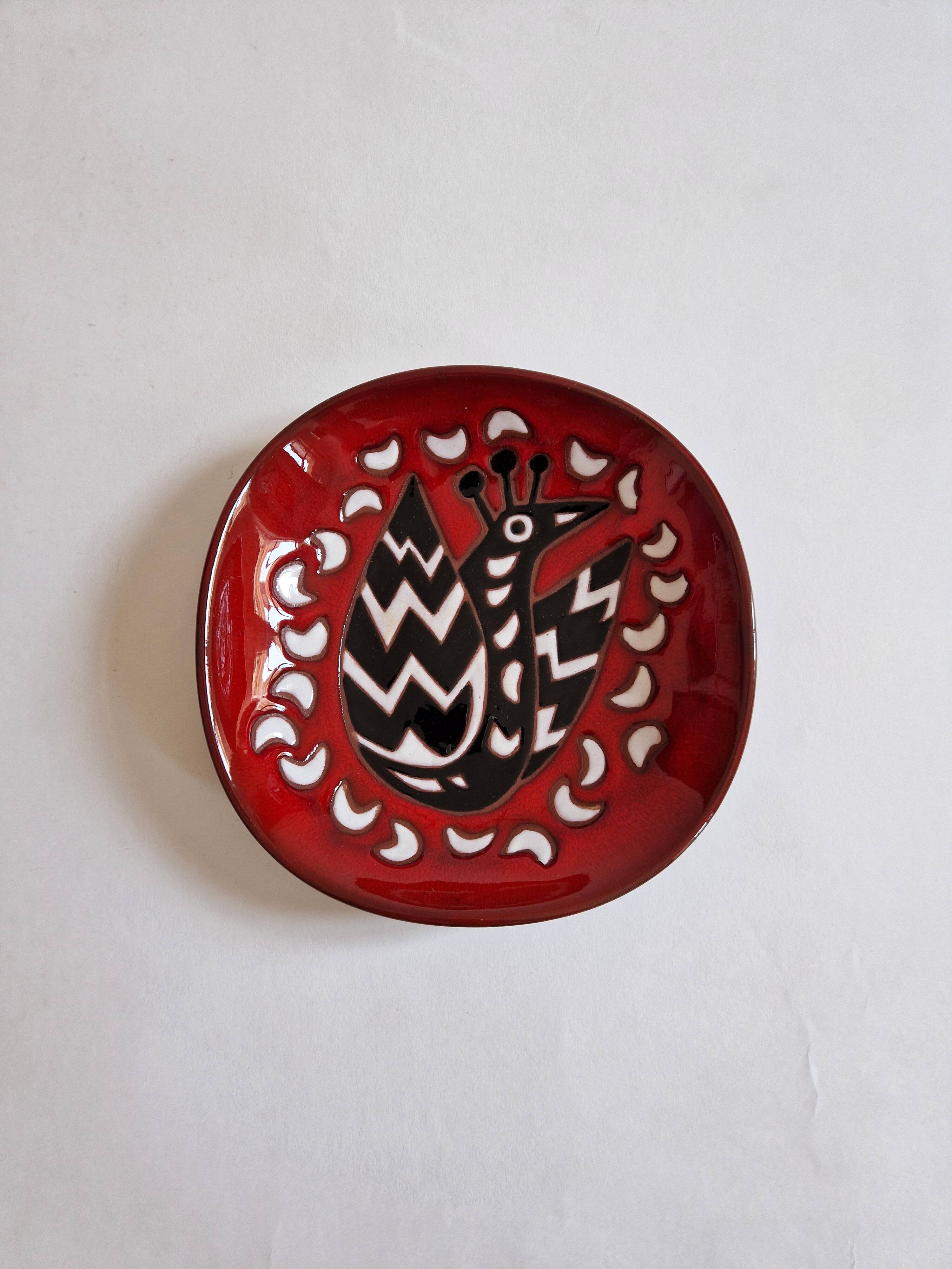 Vintage ceramic bowl by Jean Picart le Doux, circa 1960