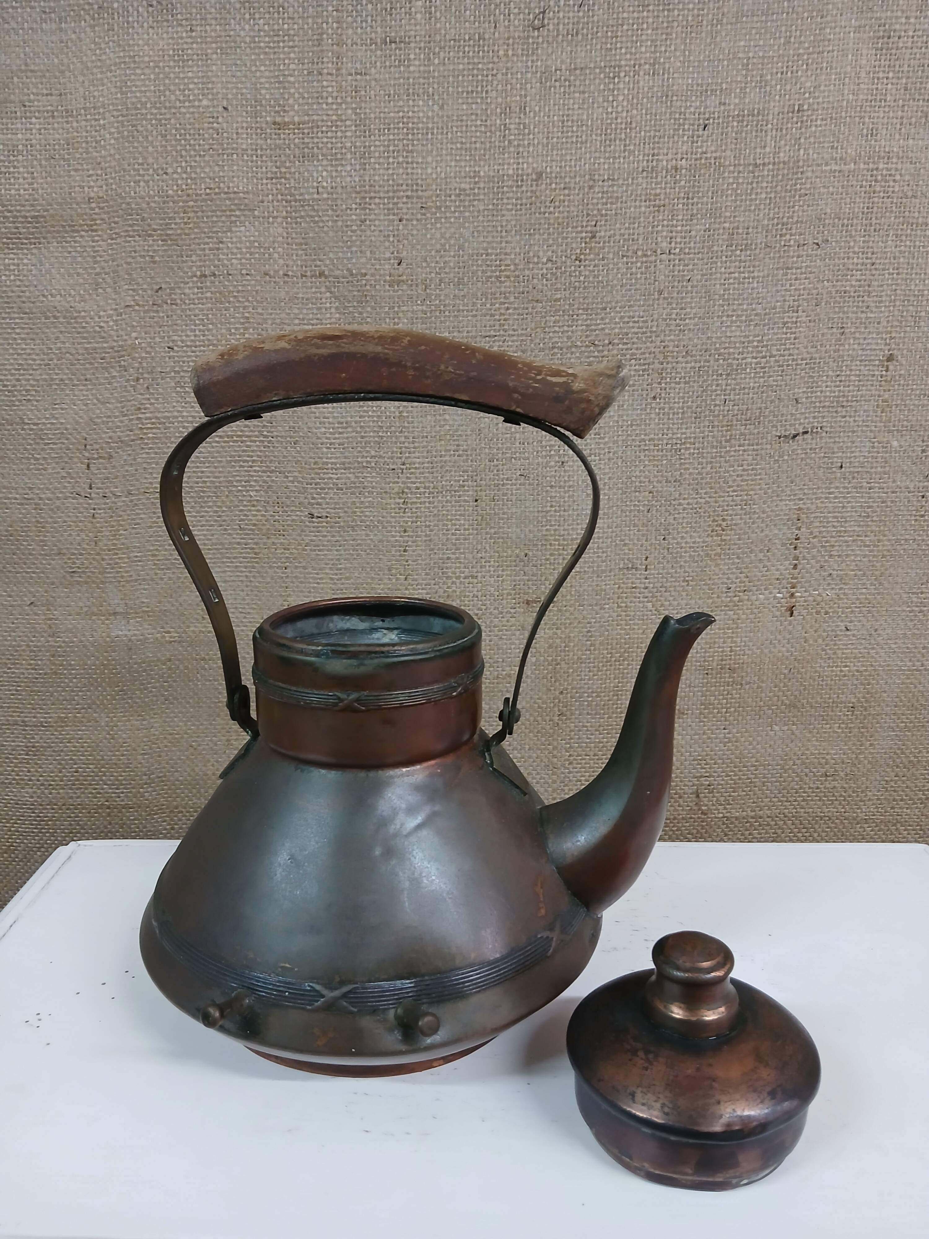 vintage copper teapot