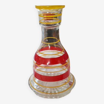 Carafe vintage avec rayures colorées