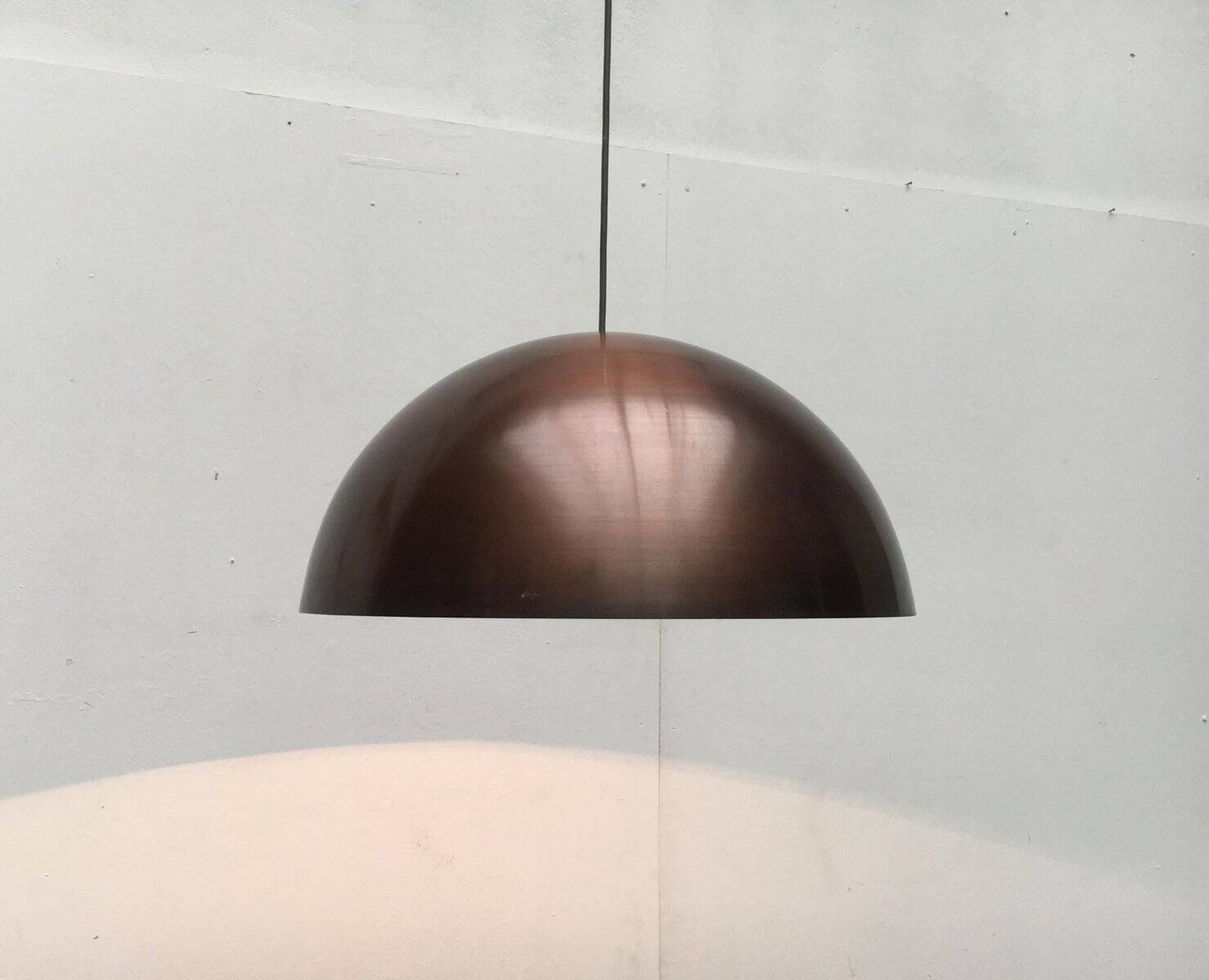 Mid-century copper dome pendant