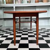 Mid-Century Modern Danish Teak and Rosewood Long Coffee Table with Magazine Rack