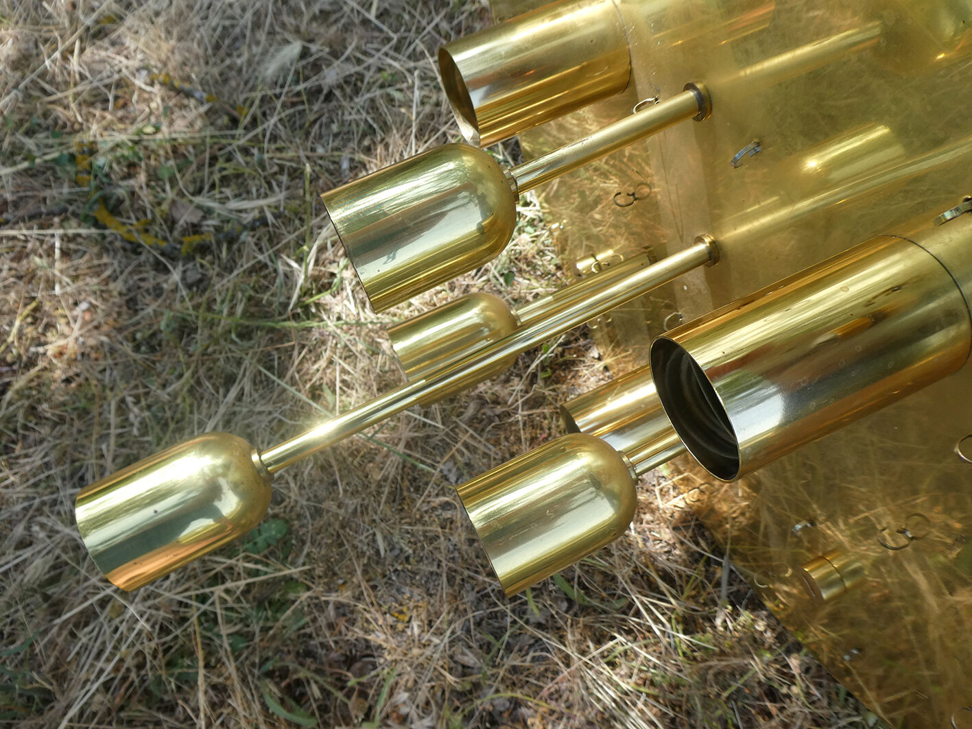 Design chandelier by Glashütte Limburg from 1960