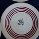 4 hollow plates in Gien earthenware red edain and flower diam 22.5 cm
