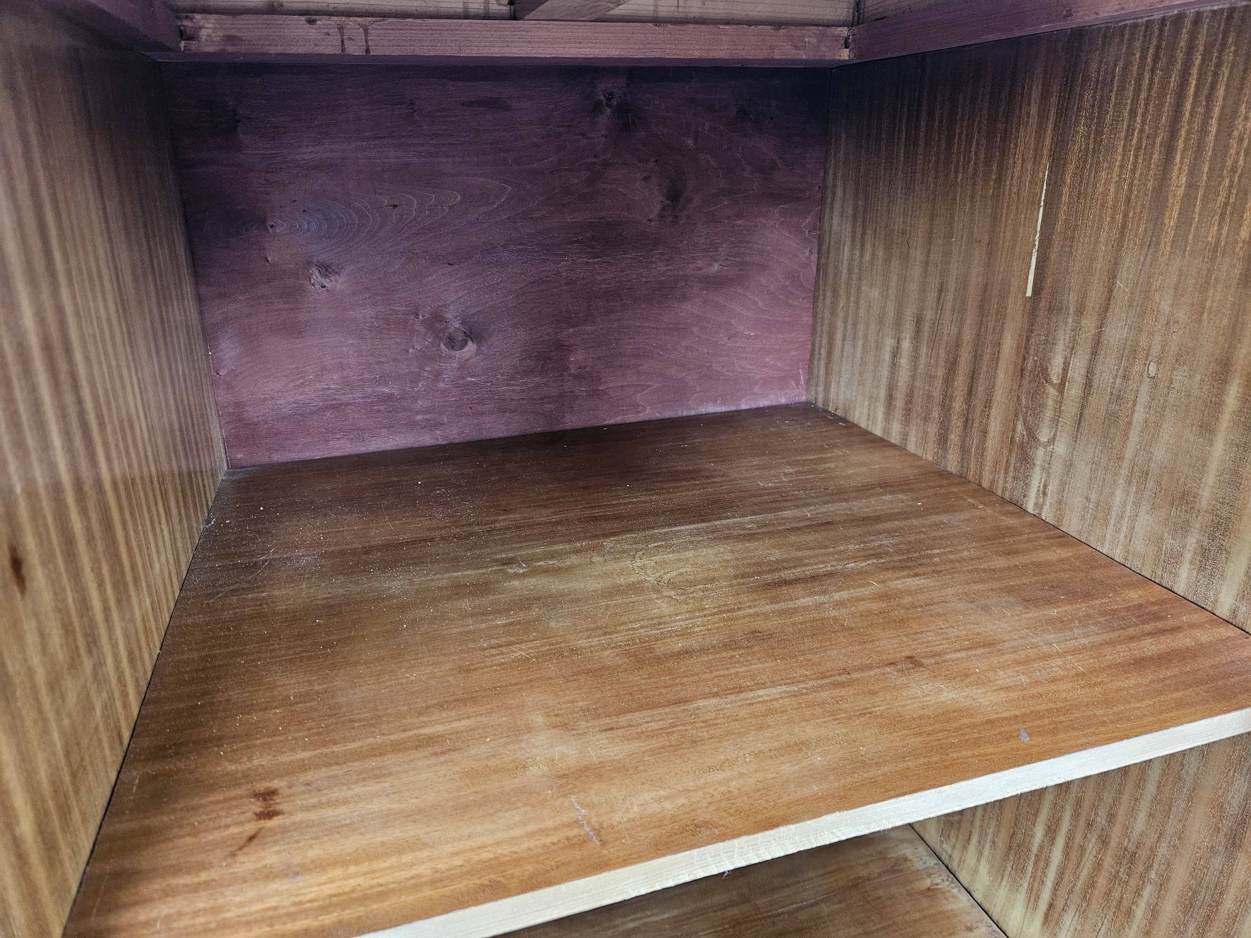 1940s Art Deco walnut sideboard with three doors
