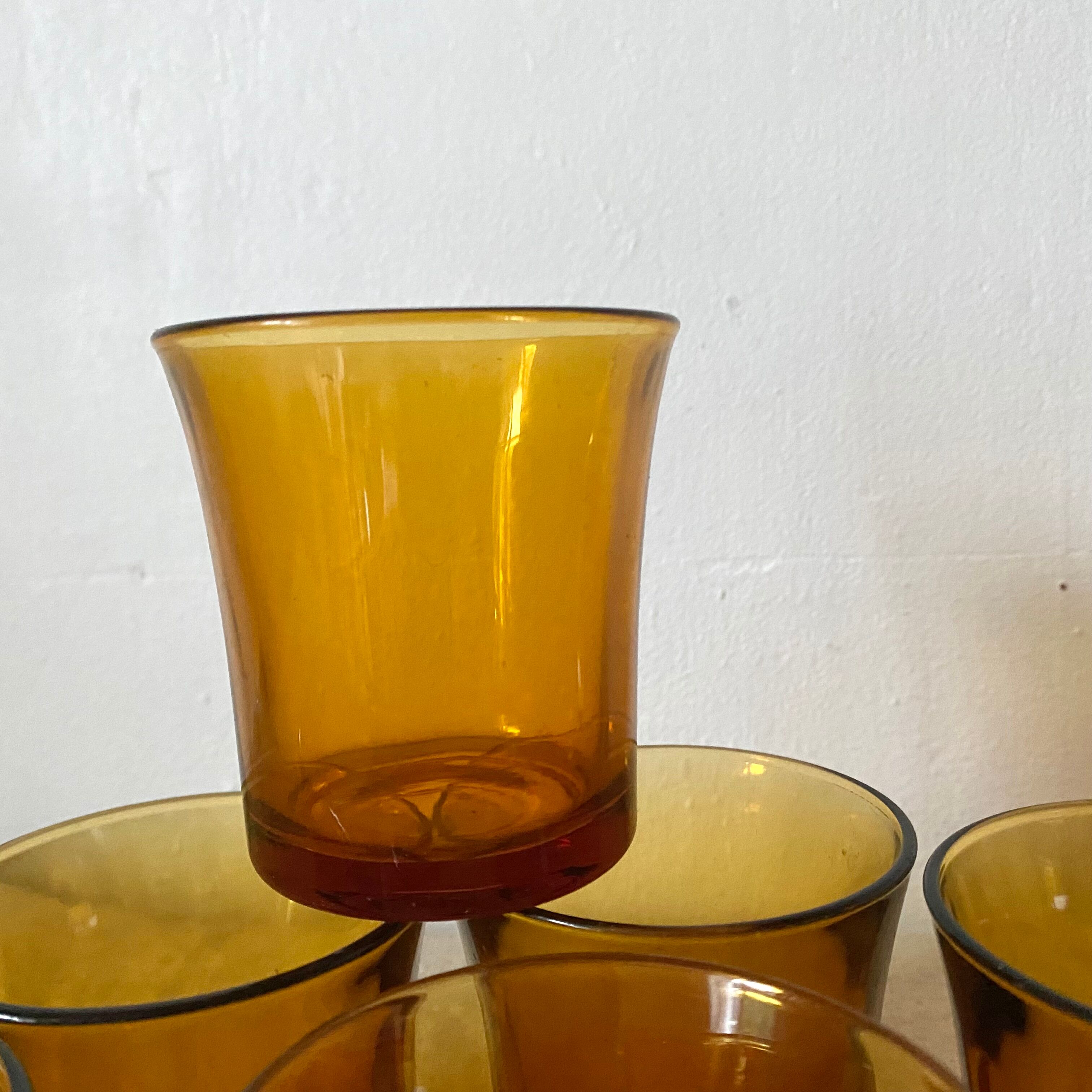 Vintage amber glasses Duralex