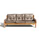 Ensemble Salon Pierre Chapo - Canapé S32 & Fauteuil S15 - Orme & Cuir Brun