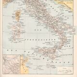 Old map Italy 1897