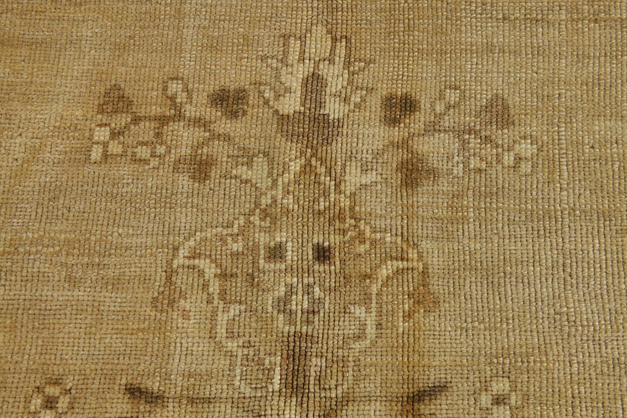 7x10 Vintage Cream & Brown Persian Rug, 205x316Cm