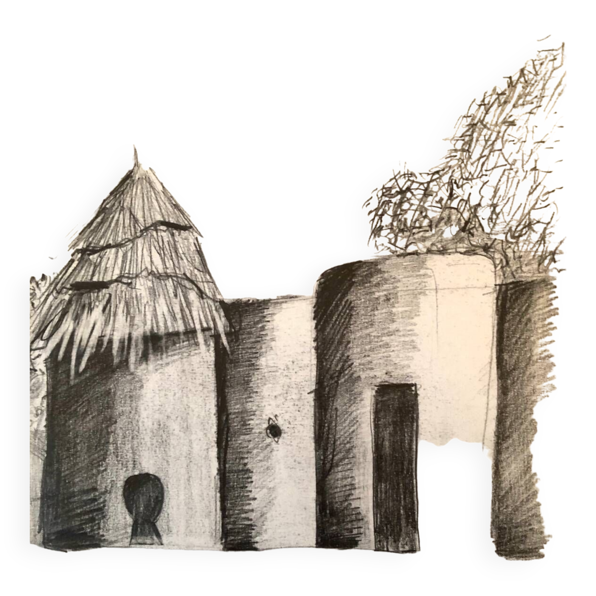 African Cases Drawing