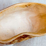 Old wooden bowl from Swedish Lapland Sami empty pocket
