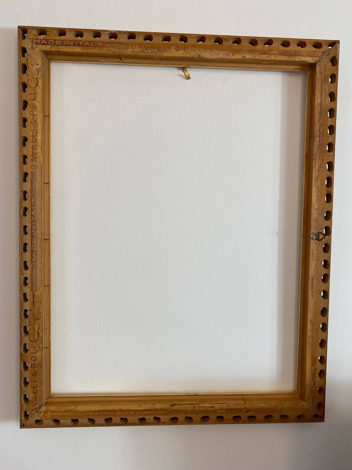 Old gilded carved wooden frame