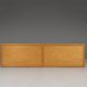 Four-door buffet in rattan and wood, France, 1960s