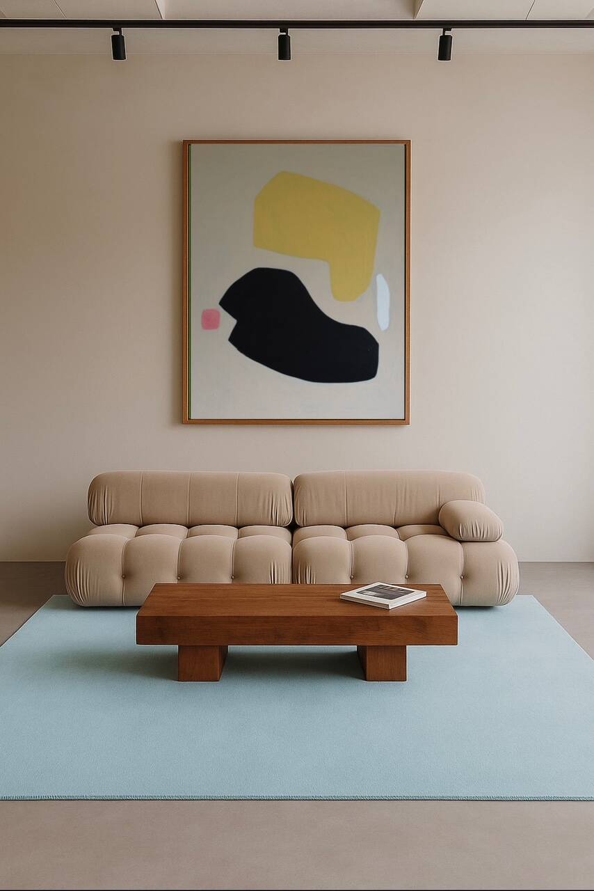 Original abstract on stretched canvas "soft balance"