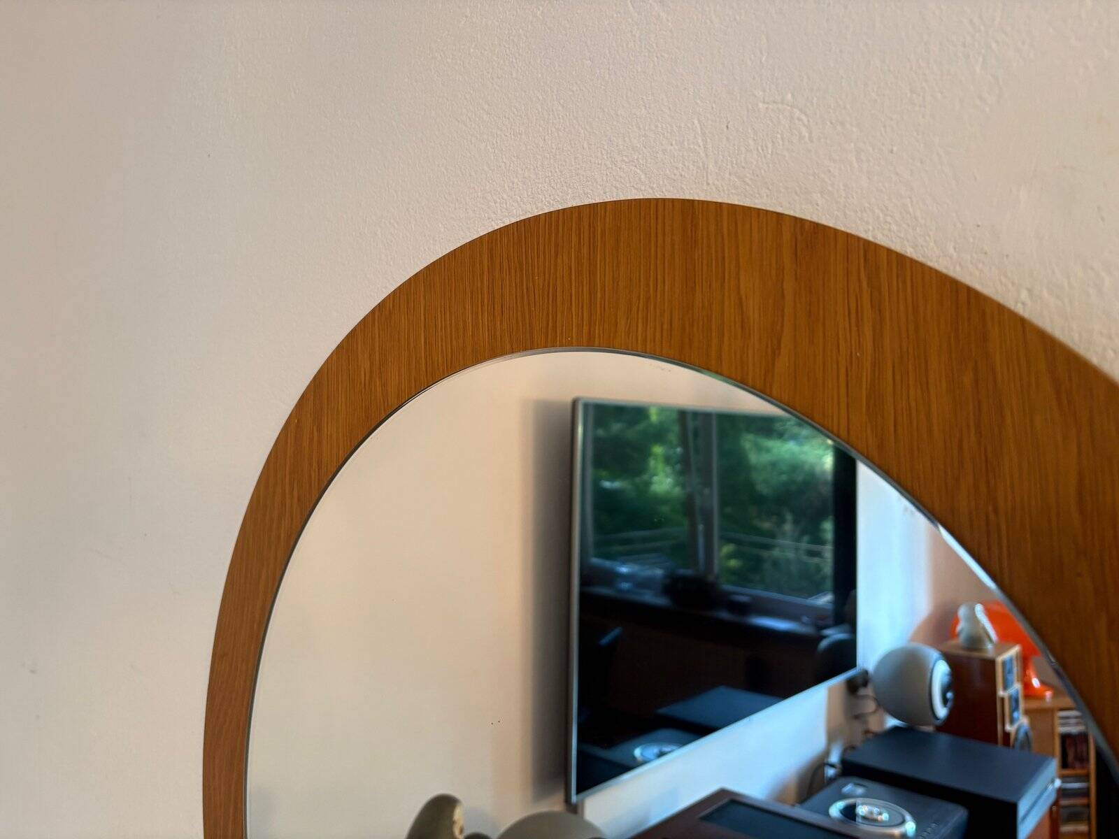 Minimalist brown mirror, 1960s