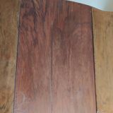 Pair of Louis Philippe style walnut bedside tables / work tables with flap