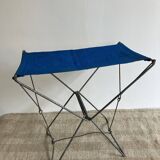 Folding beach stool - Large blue model