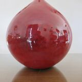 Red ceramic vase from the 60s