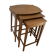 Vintage 1960s nesting tables in solid oak.